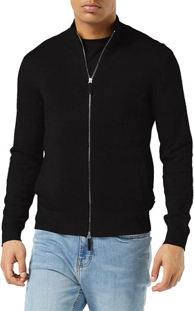 Sweter rozpinany męski Armani Exchange bluza czarna (8NZE4D-ZM8CZ-1200)