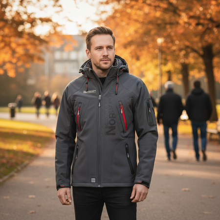 Kurtka softshell męska Geographical Norway Techno DB MEN 056 (WU4563H/GN-DARK GREY)