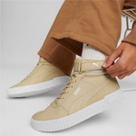 Wyprzedaż - Buty sportowe damskie Puma Carina 2.0 Mid wysokie beżowe (385851-04)