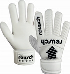 Wyprzedaż - Rękawice bramkarskie dziecięce Reusch Legacy Arrow Solid Junior białe (53/72/504/1100)