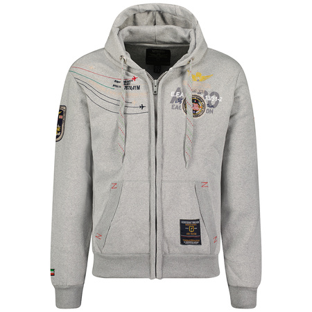 Bluza sportowa męska Geographical Norway FAERO MEN 100 rozpinana szara (WW5416H-GN-BGREY)