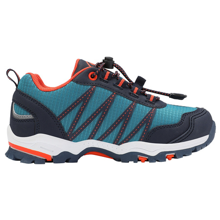 Wodoodporne buty turystyczne dziecięce dla chłopca/dziewczynki Trollkids Kids Trolltunga Hiker Low atlantic blue/dark navy/glow orange (155-197)