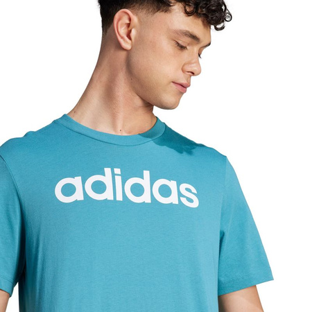 Koszulka adidas Essentials Single Jersey Linear Embroidered Logo Tee M (IJ8655)