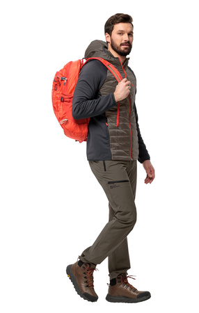 Kurtka męska nieprzemakalna Jack Wolfskin Routeburn Pro Hybrid M hybrydowa lifestylowa brązowa (1710511_5719)