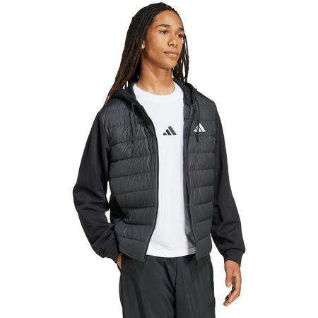 Kurtka męska adidas Essentials Climawarm Hybrid Down Hooded czarna (KA5251)