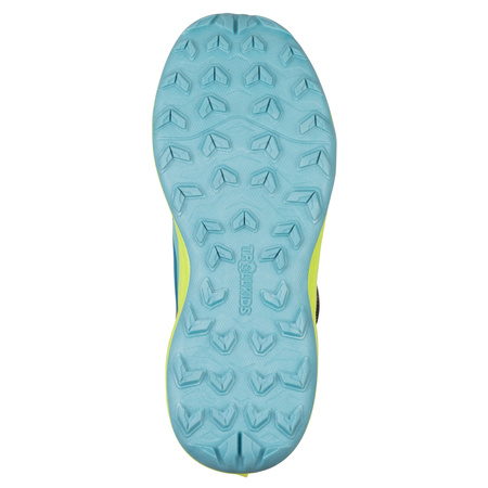 Buty Trollkids Trollfjord Hiker Low XT Waterproof niebieski portowy/wiosenny liść/mgła akwamarynowa