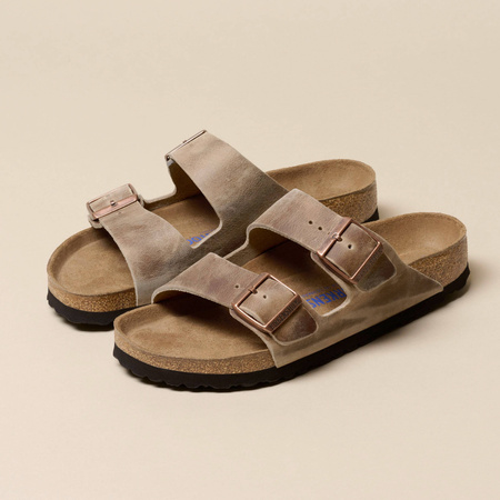 Klapki Birkenstock Arizona Soft Footbed Oiled Leather Tabacco Brown regular szerokie damskie/męskie (0552811)