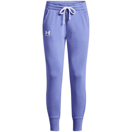 Spodnie treningowe damskie Under Armour UA Rival Fleece dresowe joggery fioletowe (1356416-495)