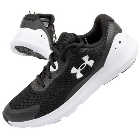 Buty do biegania Under Armour Grade School UA Surge 3 treningowe sportowe czarne (3024989-001)