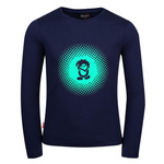 Bluzka ongsleeve bawełniana dziecięca dla dziewczynki Trollkids Girls Pointillism Longsleeve navy/mint (345-132)