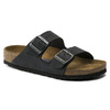 Klapki damskie Birkenstock Arizona Soft Footbed na lato wąskie czarne (0752483)