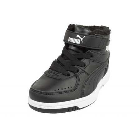 Wyprzedaż - Buty sportowe zimowe dziecięce Puma Rebound Joy Jr sneakersy wysokie czarne (375479-01)