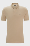 Koszulka Polo męska BOSS Pallas Dark Beige regular fit beżowa (50468301-255)