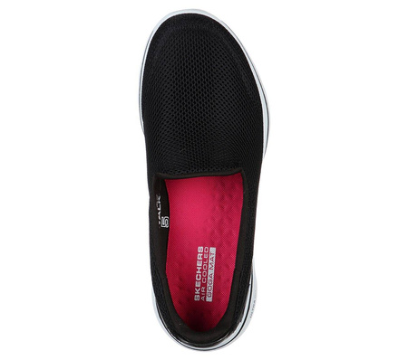 Tenisówki damskie sportowe Skechers Go Walk 5 wsuwane czarne (15901-BKHP)