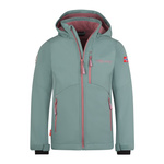 Kurtka softshell dziecięca dla dziewczynki Trollkids Girls Balestrand Jacket glacier green/orchid (617-325)