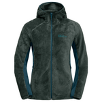 Wyprzedaż - Kurtka polarowa damska Jack Wolfskin Rotwand Hooded FZ W sportowa bluza z kapturem zielona (1710742_4167)