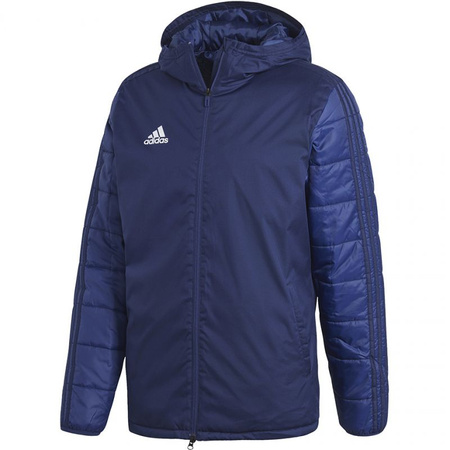 Kurtka zimowa męska adidas Winter Jacket 18 M sportowa z kapturem granatowa (CV8271)