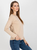 Beżowa bluzka longsleeve z bawełny BASIC FEEL GOOD  (RV-BZ-5121.18)