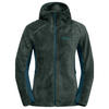 Wyprzedaż - Kurtka polarowa damska Jack Wolfskin Rotwand Hooded FZ W sportowa bluza z kapturem zielona (1710742_4167)