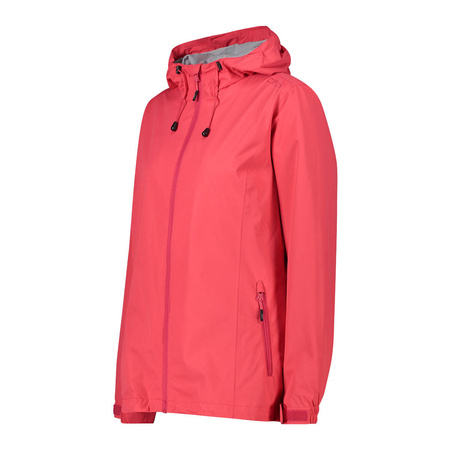 Wyprzedaż - Kurtka z kapturem przeciwdeszczowa damska CMP Woman Jacket Fix Hood czerwona (39X6636-C712)