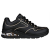 Wyprzedaż - Damskie sneakersy sportowe Skechers UNO 2 GOLDEN TRIM czarne (155637-BKGD)