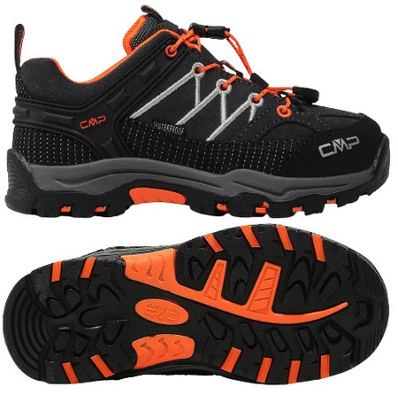 Wyprzedaż - Buty trekkingowe dziecięce CMP Kids Rigel Low Trekking Shoes WP zielona (3Q54554-47UG)