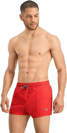 Wyprzedaż - Spodenki plażowe męskie kąpielowe Puma Swim Men Short Length Swim Shorts 1P czerwone (907658-02)