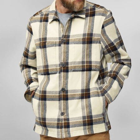 Koszula z długim rękawem męska Fjällräven Singi Flannel Overshirt M Chalk White-Dark Navy (F12600226-113-555)