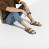 Klapki damskie brązowe Birkenstock Arizona Birko-Flor Nubuck Mocha narrow wąskie (0151183)