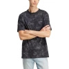 Wyprzedaż - Koszulka bawełniana męska adidas Adventure Allover Print Tee Black stylowa czarna (IJ0711)