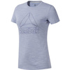 Koszulka treningowa damska Reebok TE MARBLE Logo TEE bawełniana niebieska (EC2323)