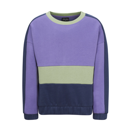 Bluza dziecięca dla dziewczynki Trollkids Girls Verdal Sweatshirt violet/pistachio green/lilac (568-111)