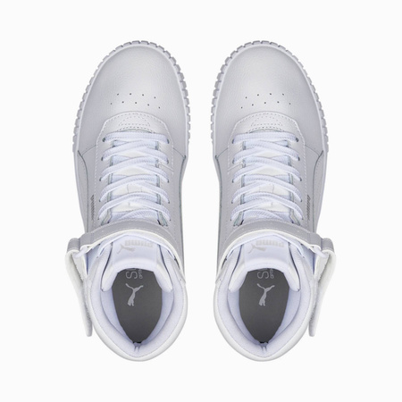 Wyprzedaż - Sneakersy damskie Puma Carina 2.0 Mid buty sportowe wysokie białe (385851-02)