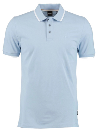 Koszulka Polo męska BOSS Parlay 190 AZZURRO regular fit niebieska (50494697-450)