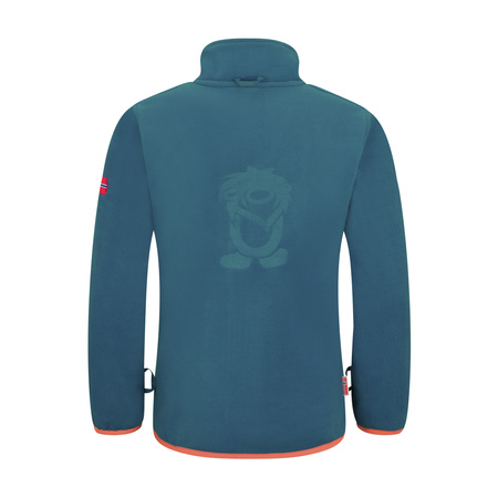 Kurtka polarowa dziecięca Trollkids Kids Oppdal Jacket XT niebieska/brązowa (414-822)