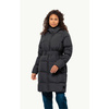 Kurtka damska czarna puchowa Jack Wolfskin FROZEN LAKE COAT W black Down Insulated wiatroszczelna (1206132_6000)