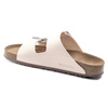 Klapki damskie Birkenstock Arizona Vegan Birko-Flor Nubuck Narrow Light Rose na wąską stopę wegańskie (1019635)