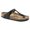 Japonki damskie/męskie Birkenstock Gizeh Birko-Flor Black skórzane regular szerokie (0043691)