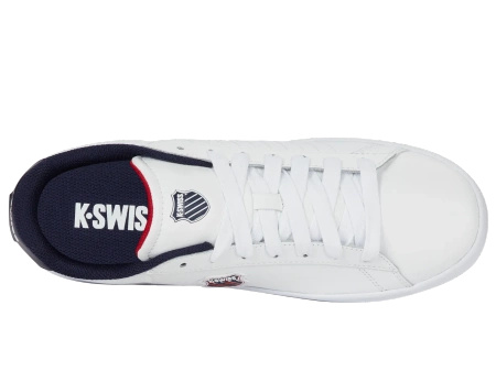 Męskie sneakersy K-Swiss COURT SHIELD II WHITE/PEACOAT/SAMBA RED-M (04412-983-M)