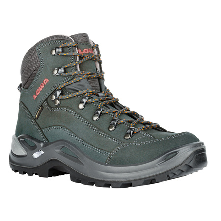 Buty trekkingowe Lowa RENEGADE GTX MID Ws anthrazit/mandarin Gore-Tex skórzane zielone (320945 9709)