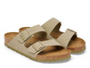 Klapki damskie Birkenstock Arizona BF Faded Khaki Birko-Flor wąskie narrow beżowe (1027697)