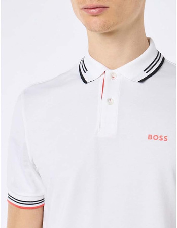 Koszulka Polo męska BOSS Paul BIANCO slim fit biała (50506193-102)