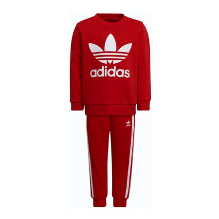 Komplet dresowy dziecięcy Adidas Adicolor Sports Set  sportowy bluza spodnie czerwony/biały (HC1994)