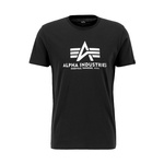 Koszulka męska Alpha Industries Basic T-Shirt z krótkim rękawem bawełniana czarna (100501-03)