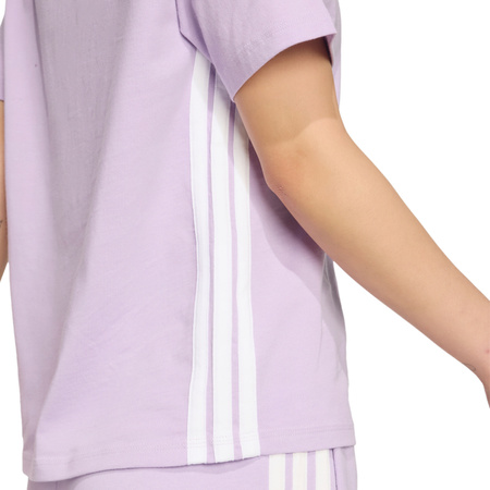 Koszulka damska adidas Essentials 3-Stripes Cotton jasnofioletowa (JX7619)