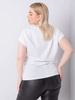 Biały t-shirt plus size z bawełny (RV-BZ-6327.67)