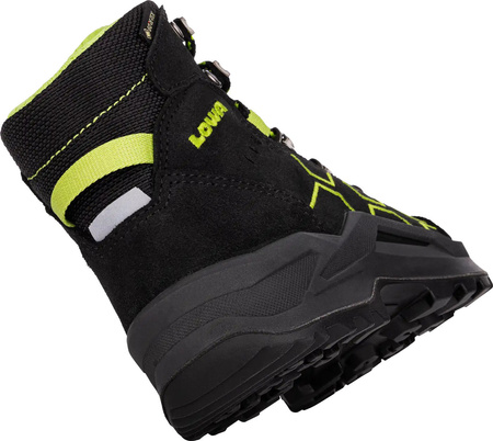 Buty trekkingowe dla dzieci Lowa KODY Evo GTX mid junior schwarz/limone gore-tex wodoodporne (650050 9903)