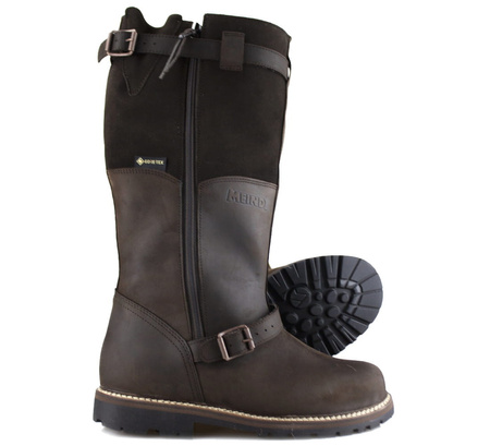 Wyprzedaż - Buty zimowe męskie Meindl Kiruna GTX z ocieplaną wełną jagnięcą Gore-Tex nieprzemakalne skórzane brązowe (7730/39)