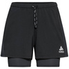 Wyprzedaż - Spodenki sportowe do biegania damskie Odlo 2-in-1 Essentials 3 Inch treningowe czarne (323071/15000)