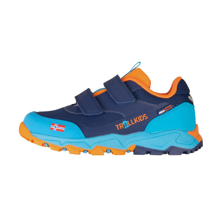Buty Trollkids Preikestolen Hiker Waterproof ciemny indigo/niebieski basenowy/zachód słońca na Saharze